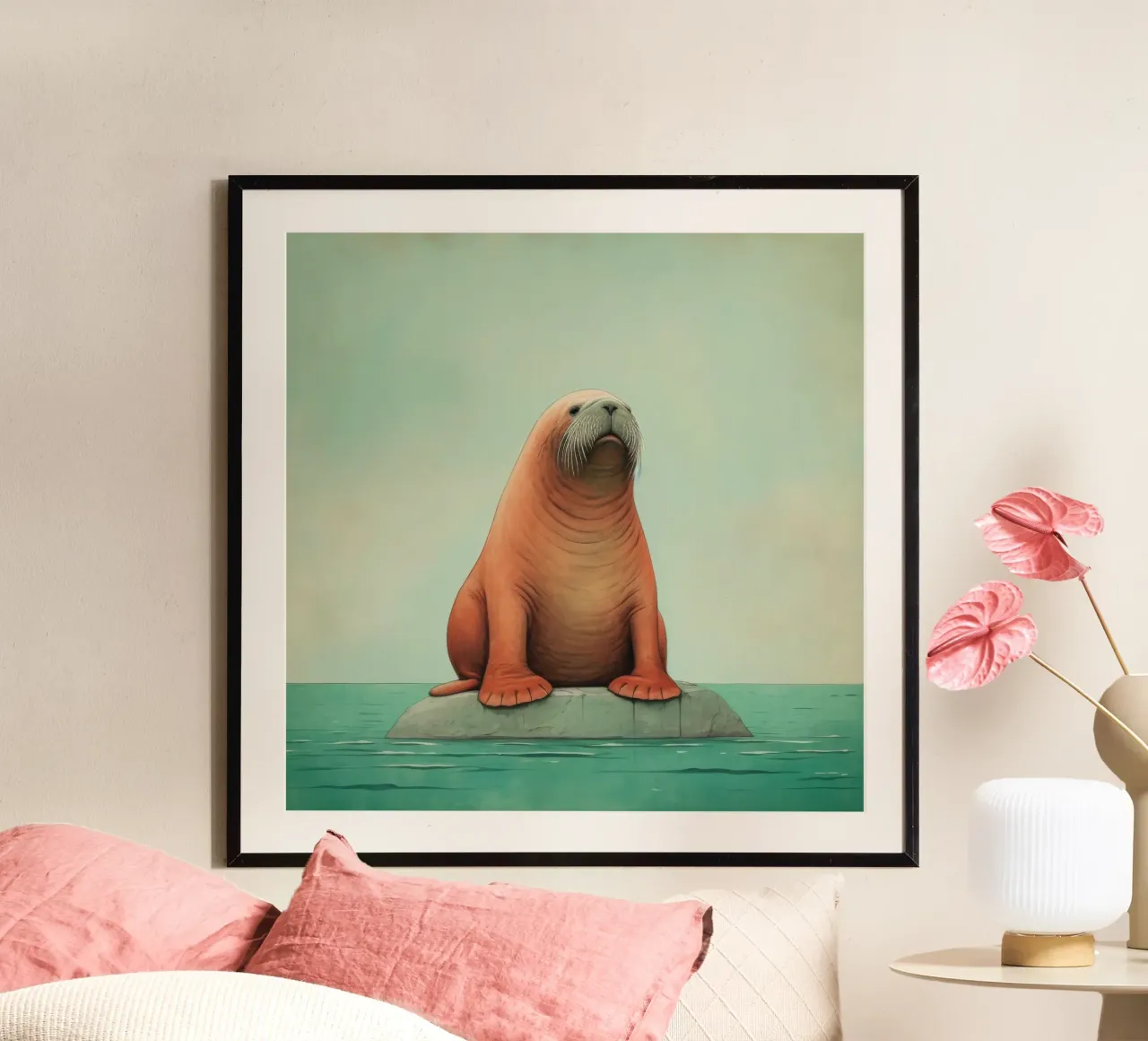 Minimo Walrus poster da Minimal Animal Art