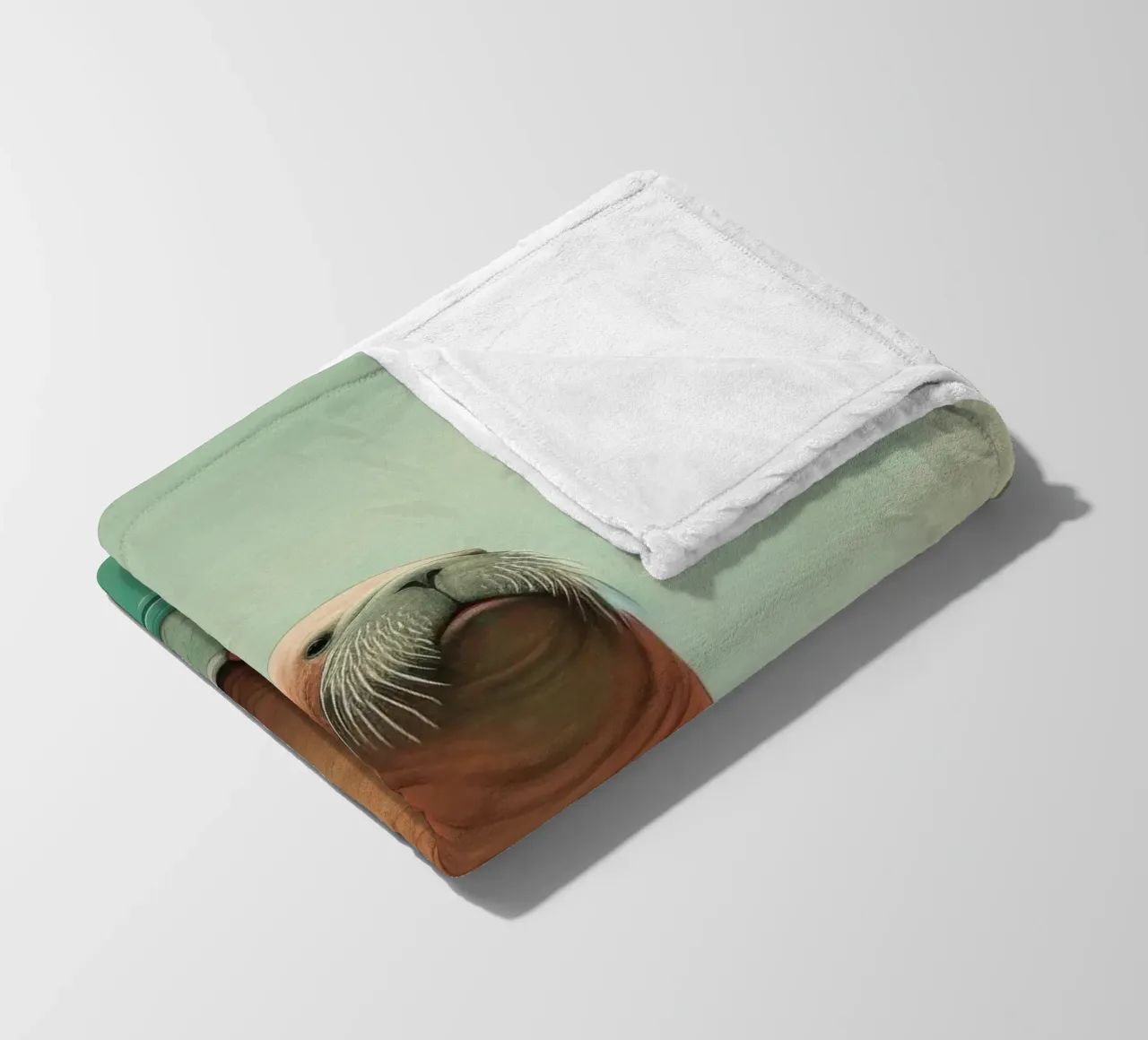 Tricheco minimo 1 coperta in pile da Minimal Animal Art