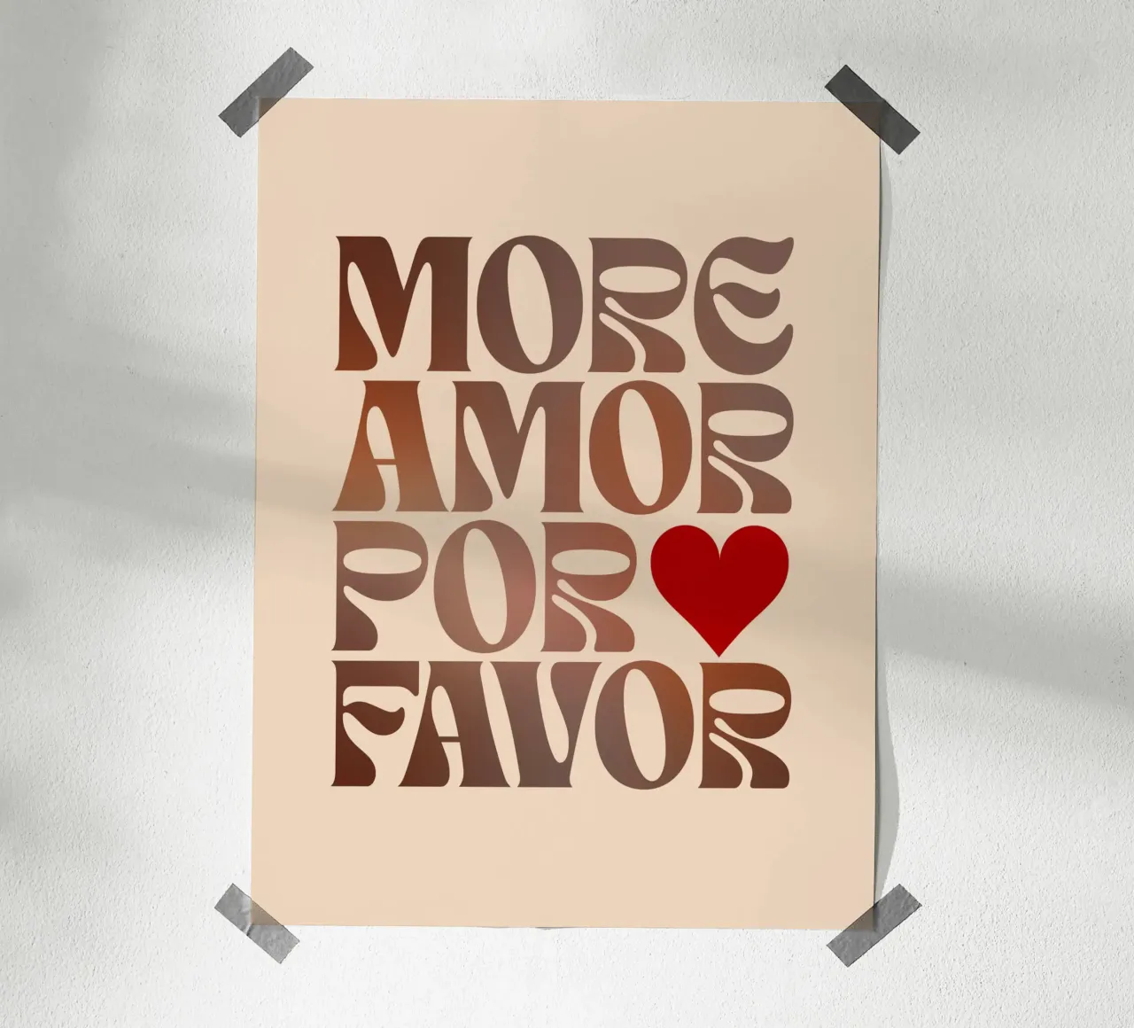 Mehr Liebe bitte - Mokka-Mousse-Liebe Hahnemühle von Dominique Vari Words