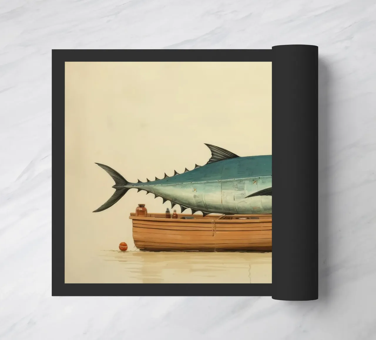 Minimum Tuna doormat by Minimal Animal Art