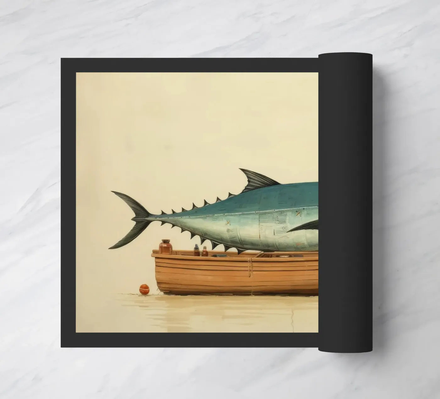 Minimum Tuna Fußmatte von Minimal Animal Art