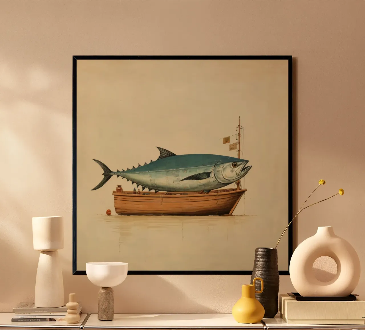 Minimum Tuna poster by Minimal Animal Art