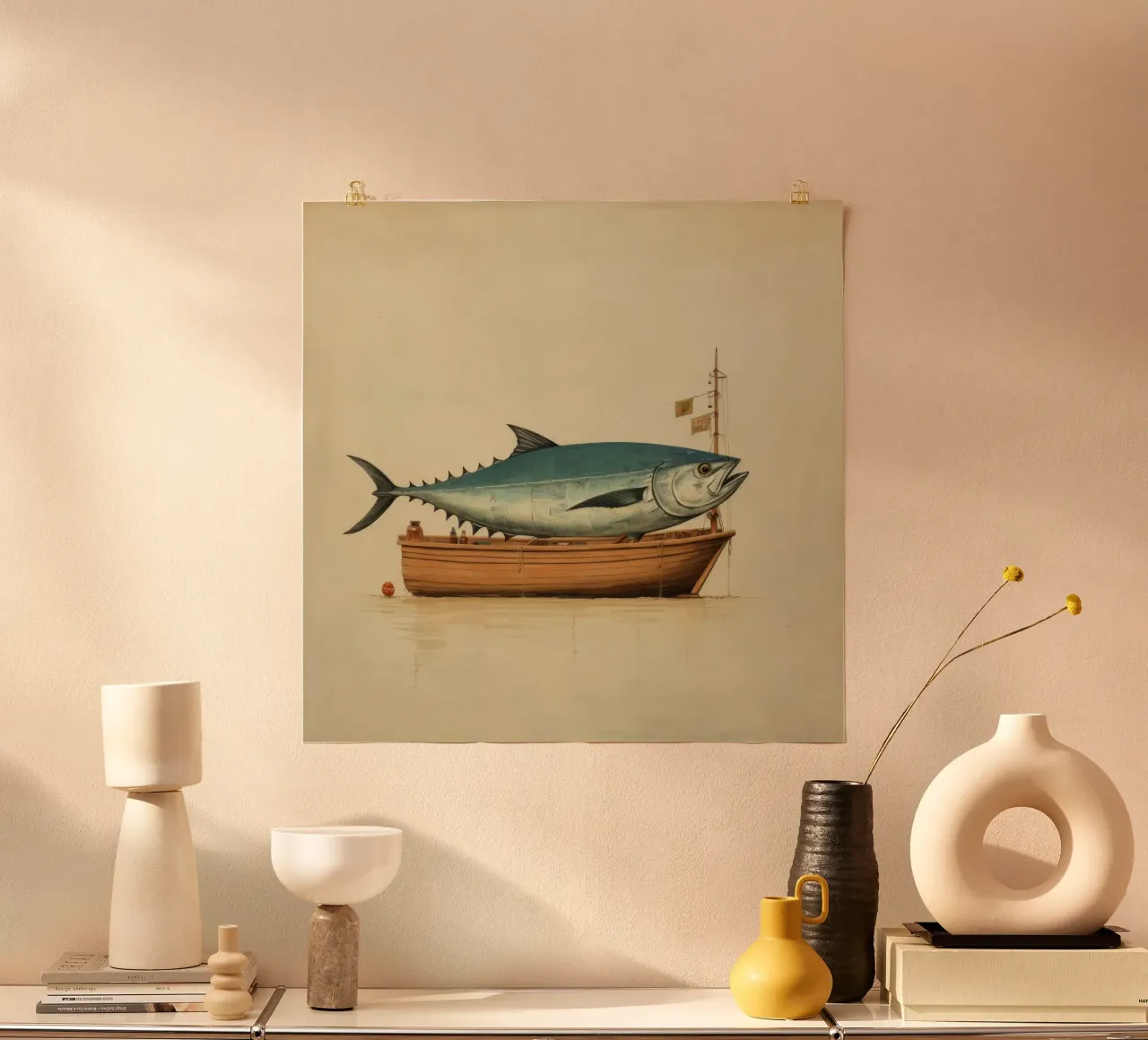 Minimum Tuna poster by Minimal Animal Art