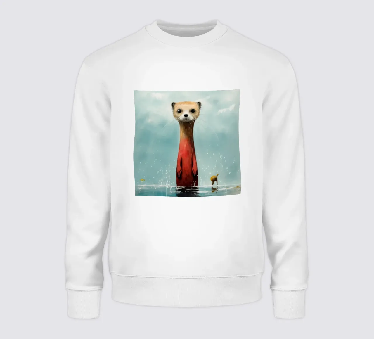 Donnola minima 2 felpa da Minimal Animal Art