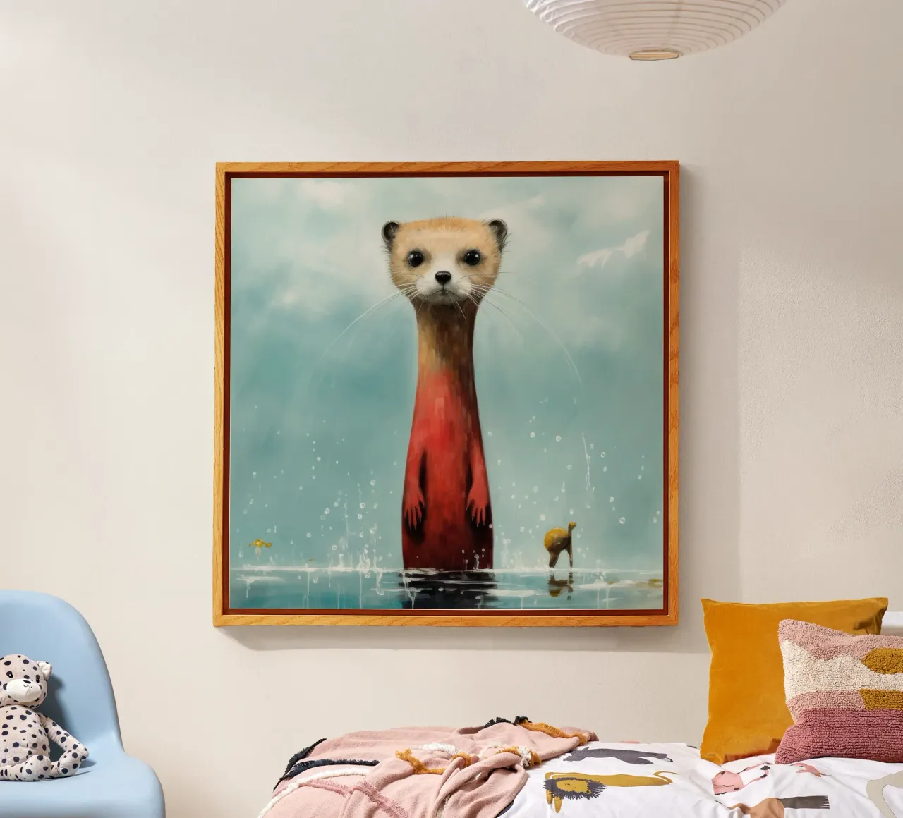 Minimale Wezel acryl van Minimal Animal Art