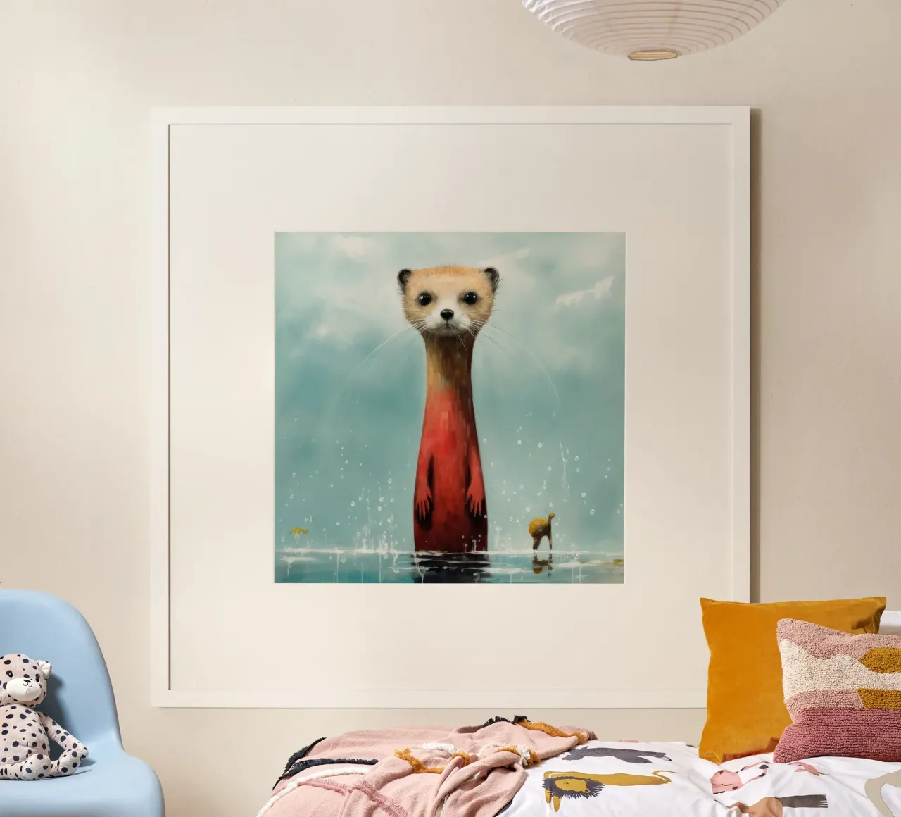 Minimo Weasel poster da Minimal Animal Art