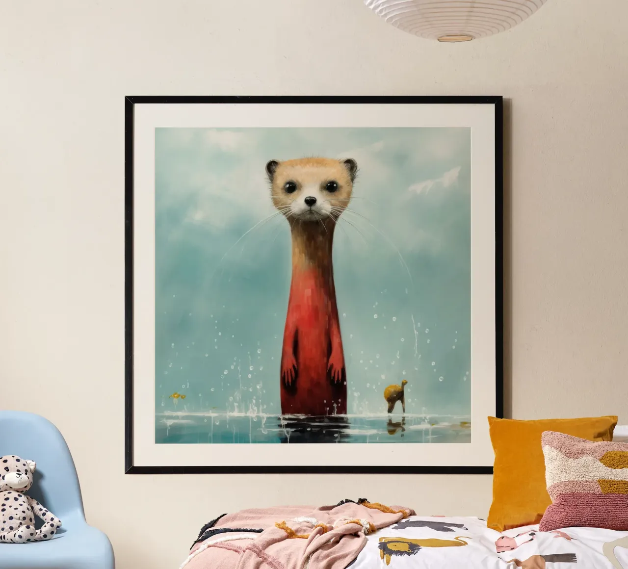 Minimo Weasel poster da Minimal Animal Art