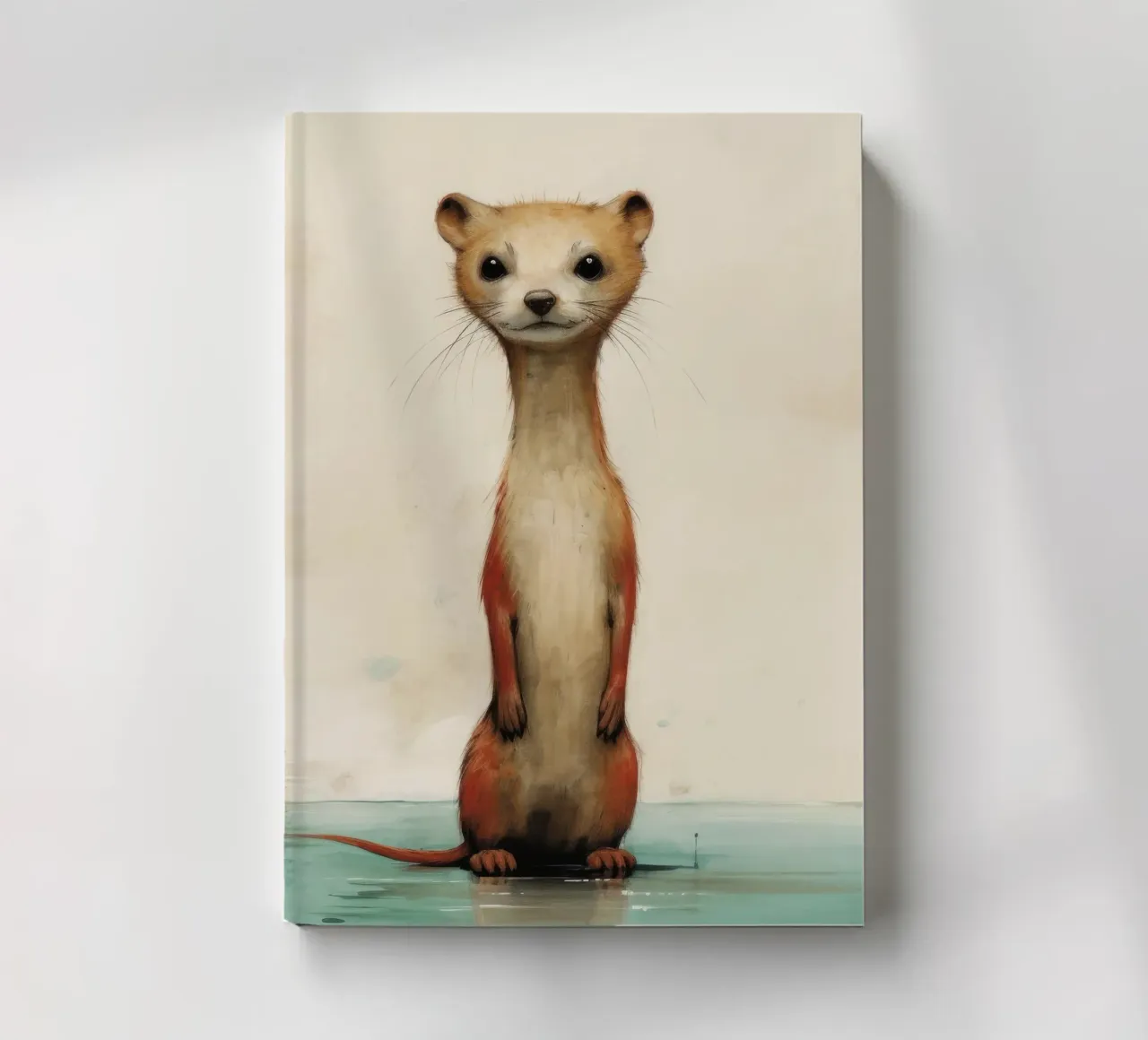 Minimal Weasel 3 notebook by Minimal Animal Art