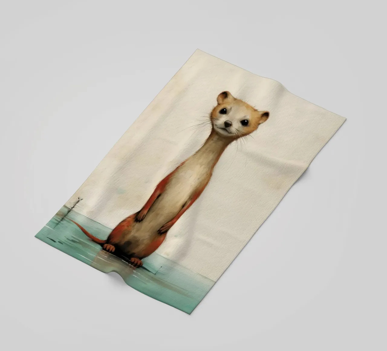 Donnola minima 3 telo mare da Minimal Animal Art