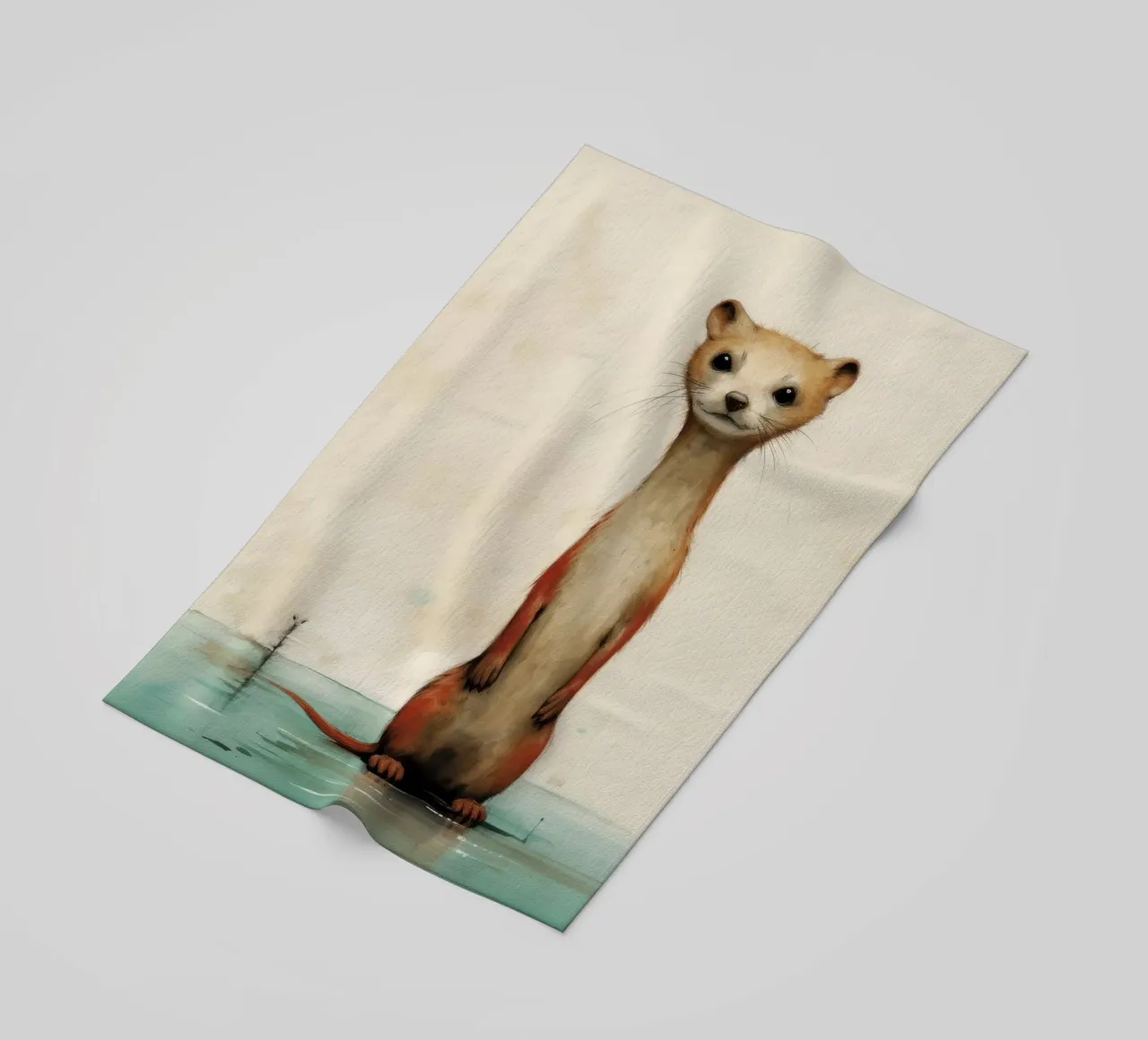 Minimo Weasel telo mare da Minimal Animal Art