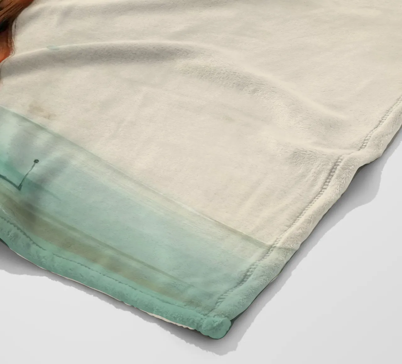 Minimal Weasel 3 fleece blanket by Minimal Animal Art