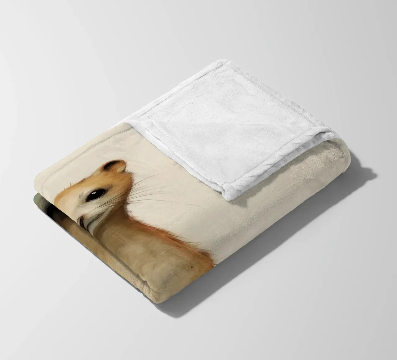 Minimal Weasel 3 fleece blanket by Minimal Animal Art