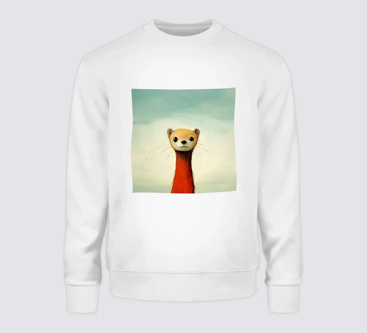 Donnola minima 4 felpa da Minimal Animal Art