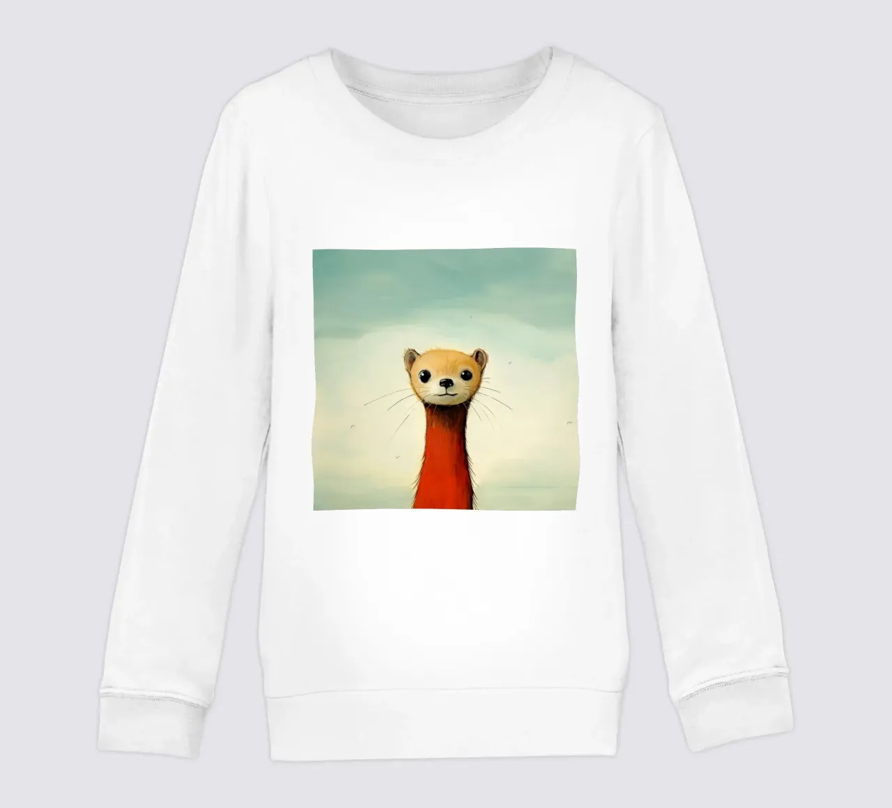Donnola minima 4 felpa bambino da Minimal Animal Art