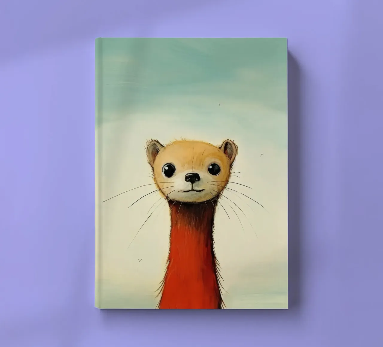 Minimal Weasel 4 notebook by Minimal Animal Art