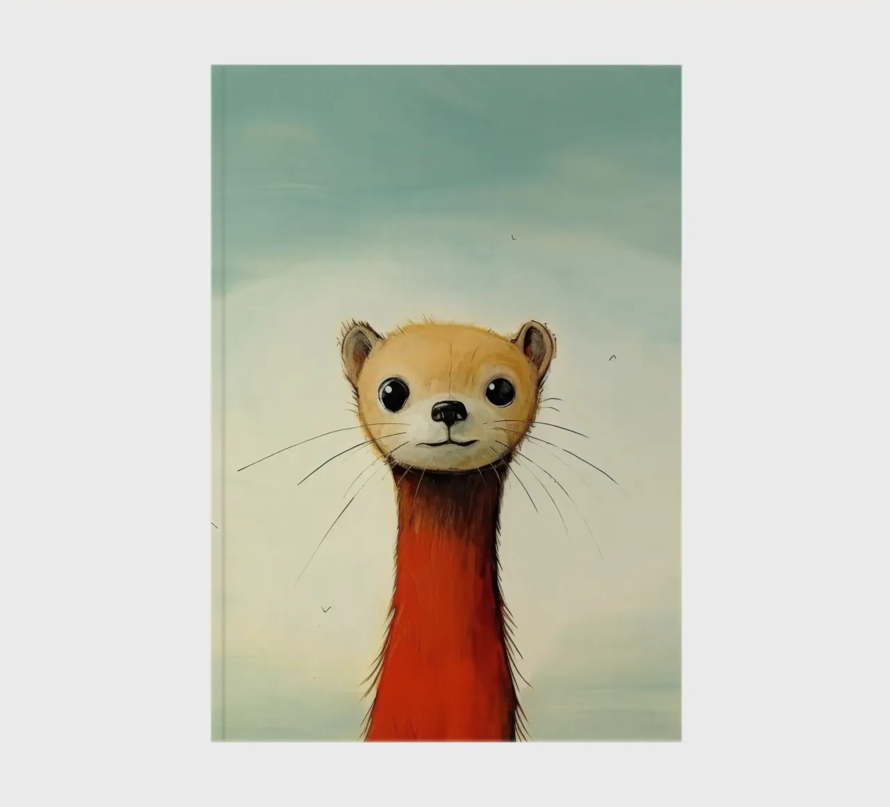 Minimal Weasel 4 notebook by Minimal Animal Art