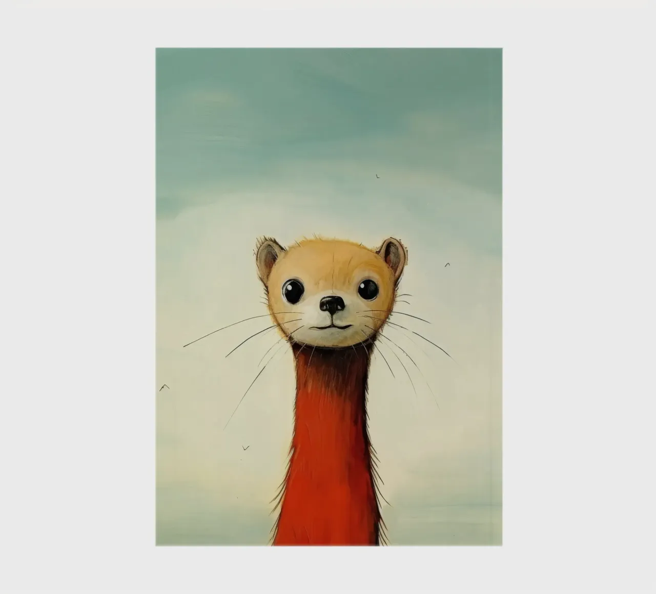 Minimal Weasel 4 notebook by Minimal Animal Art