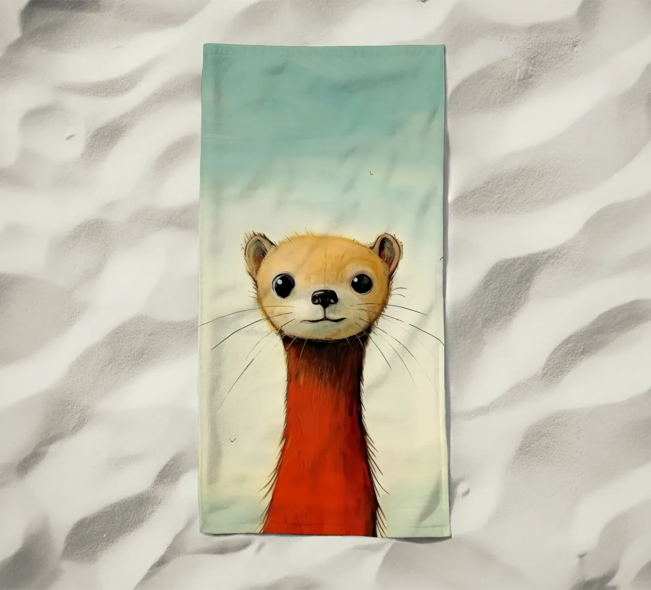 Donnola minima 4 telo mare da Minimal Animal Art