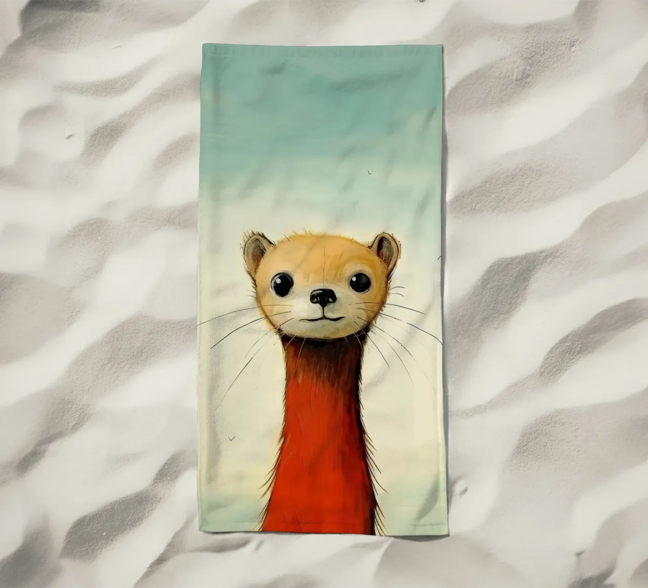 Minimo Weasel telo mare da Minimal Animal Art