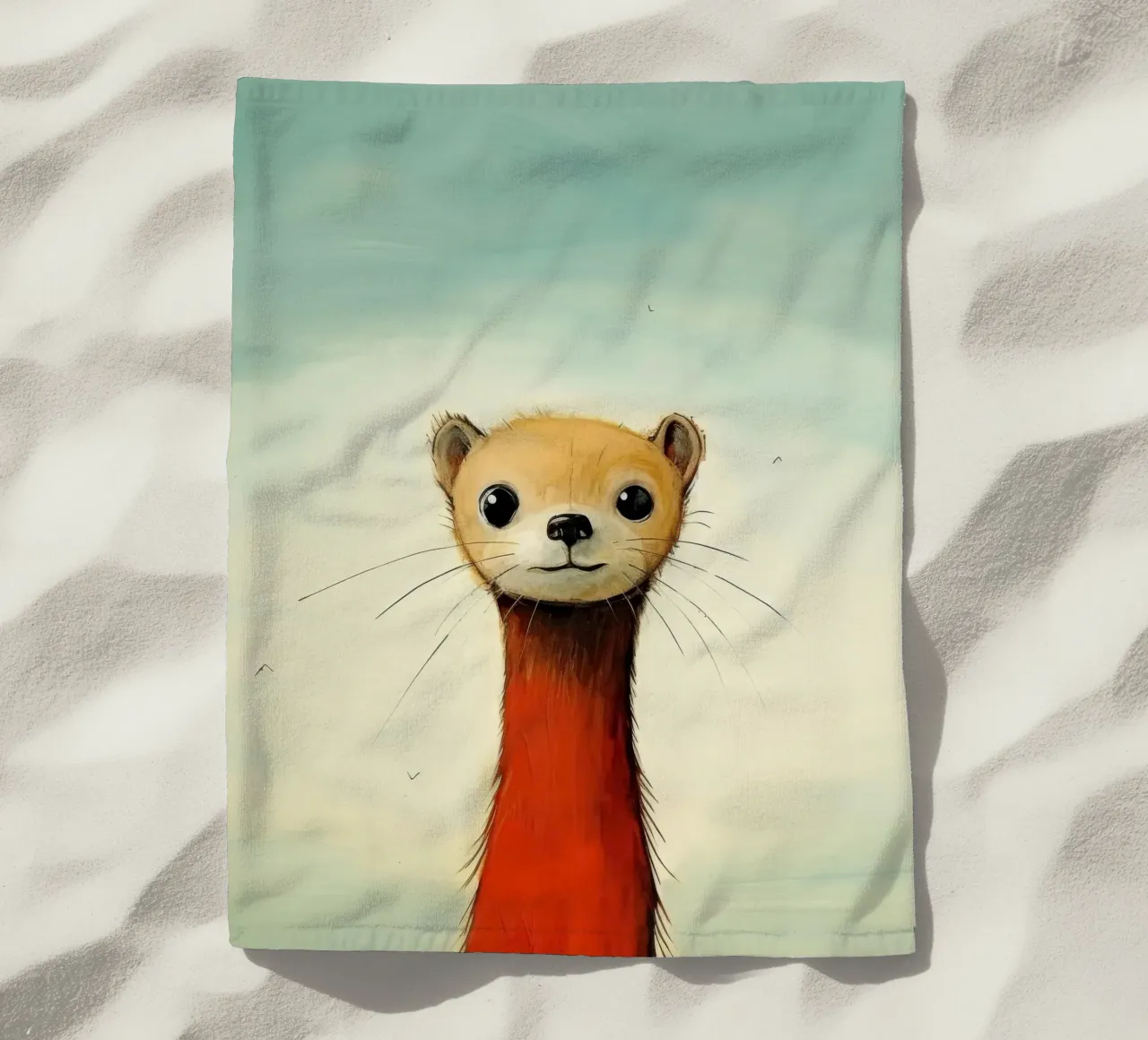 Minimo Weasel telo mare da Minimal Animal Art