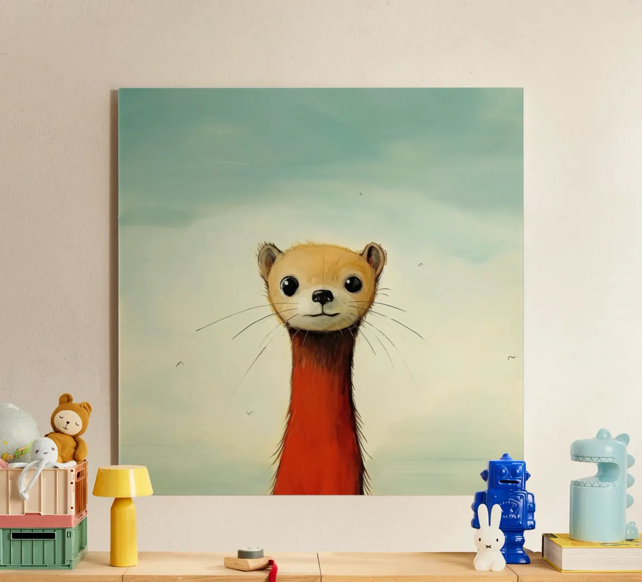 Minimo Weasel plexiglass da Minimal Animal Art