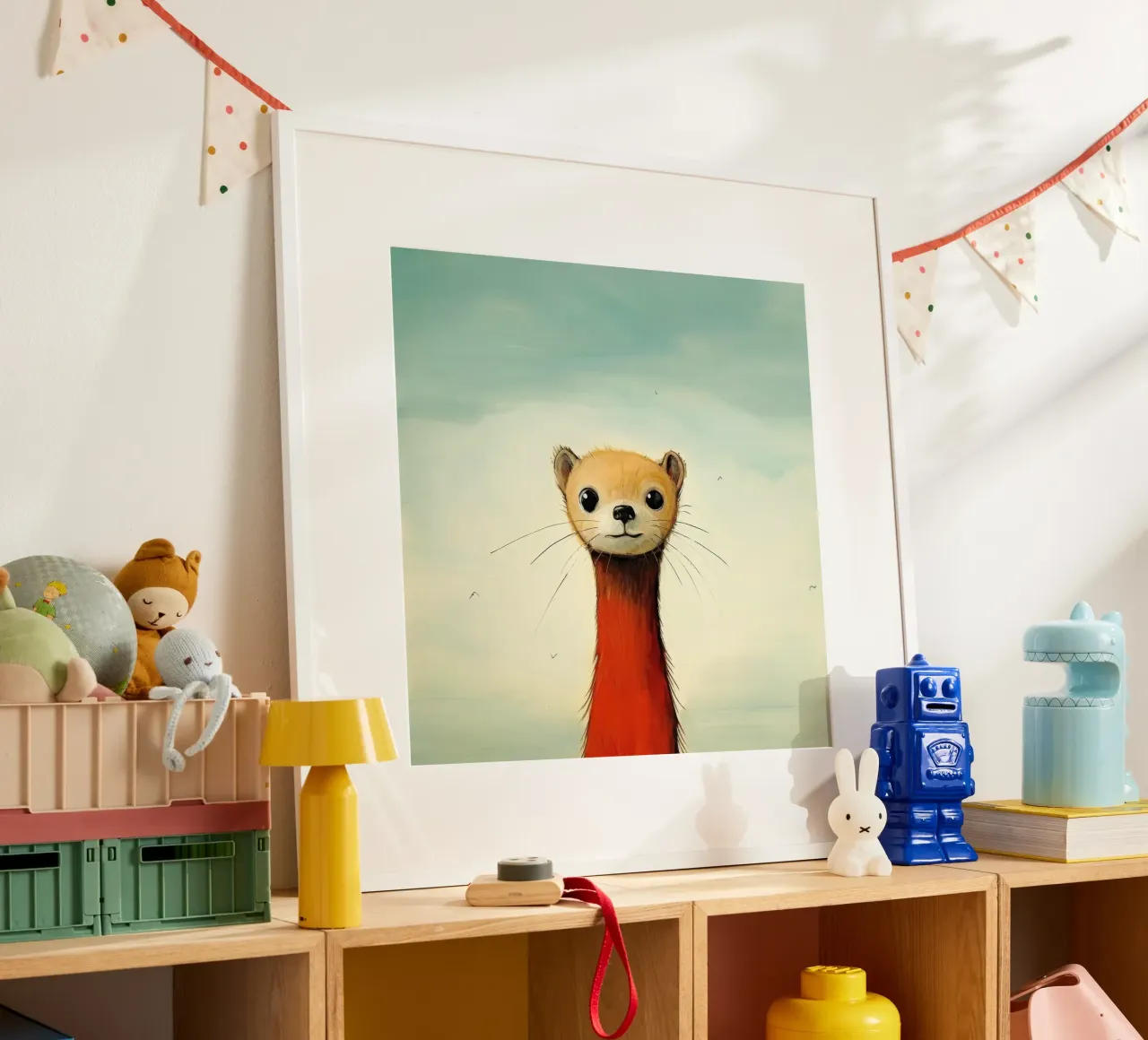 Minimal Weasel poster da Minimal Animal Art