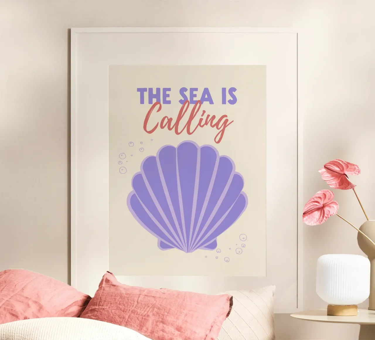 Das Meer ruft - Zitat Poster von Peaches Art Prints