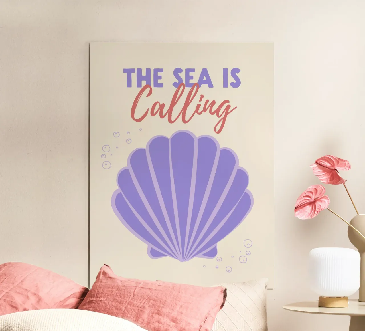 Das Meer ruft - Zitat Poster von Peaches Art Prints