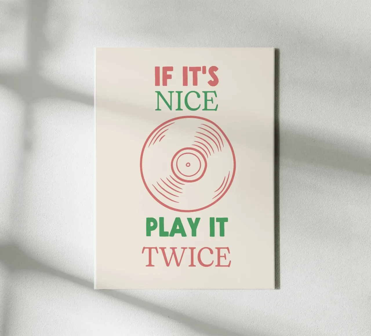 Se è bello, suonalo due volte - Citazione dal disco musicale tela da Peaches Art Prints