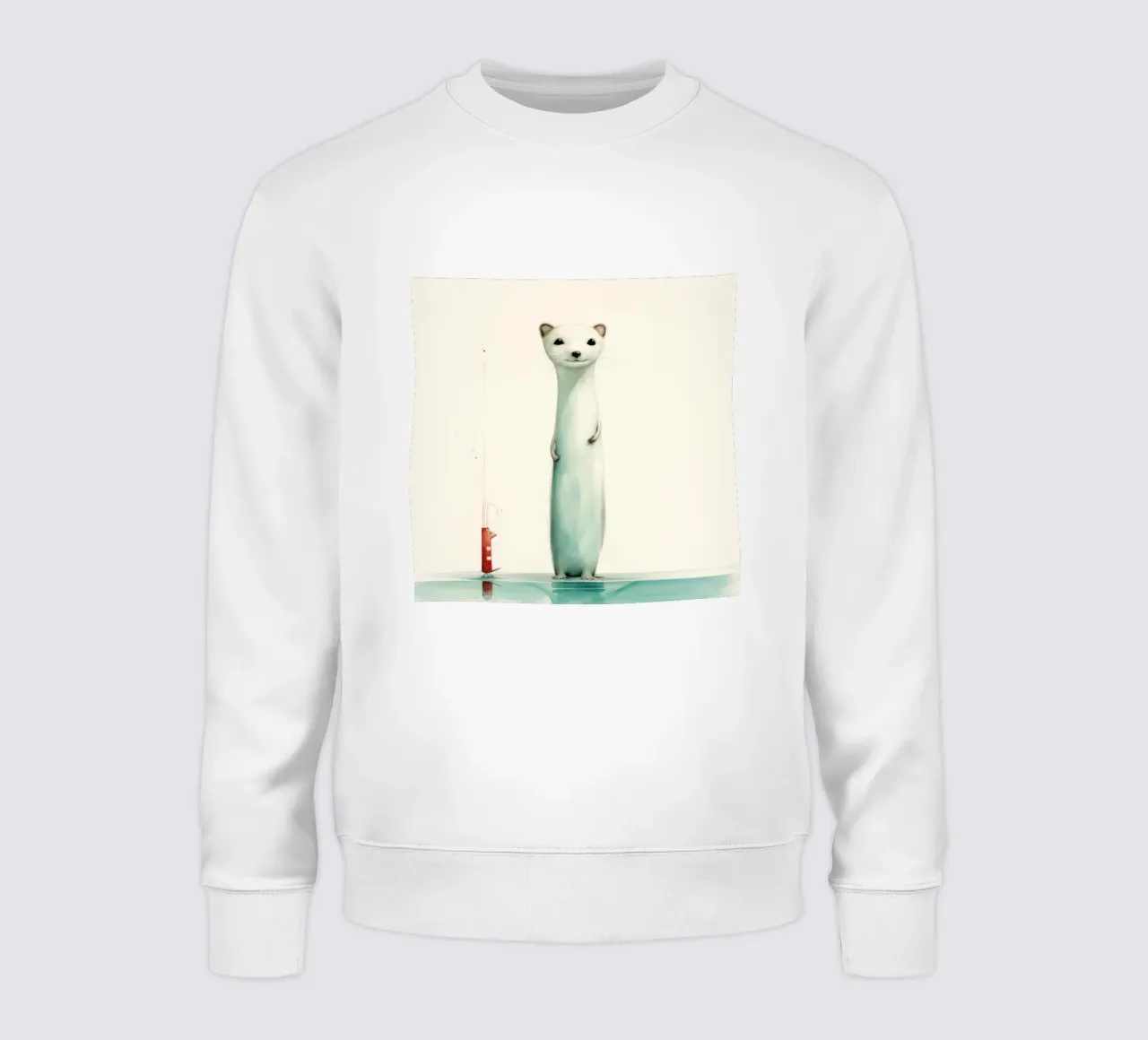 Donnola minima 1 felpa da Minimal Animal Art