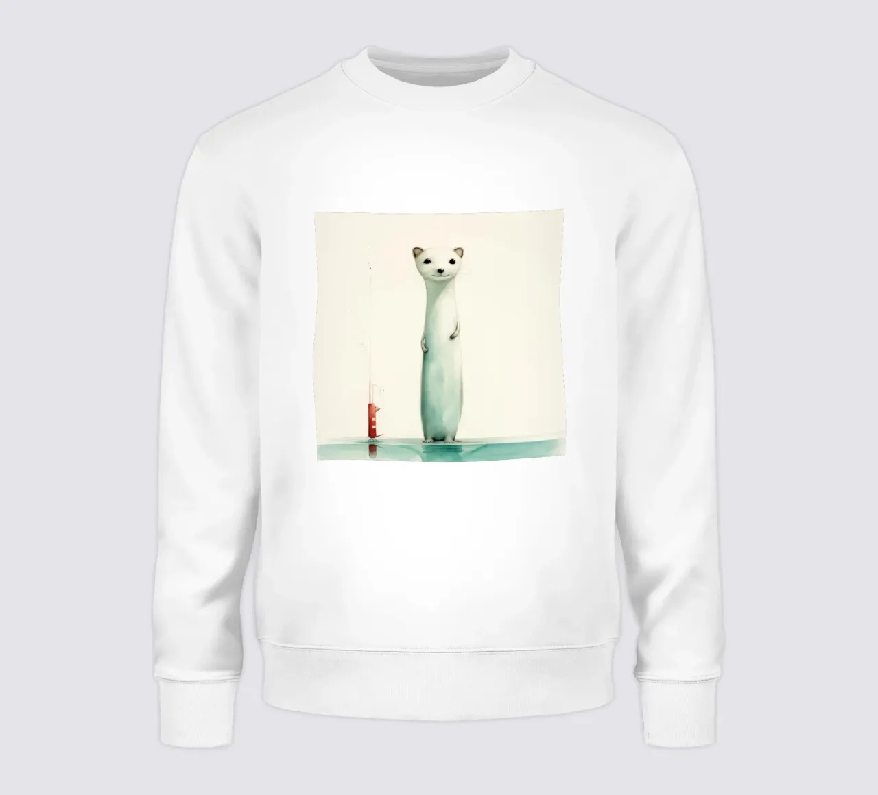 Donnola minima 1 felpa da Minimal Animal Art
