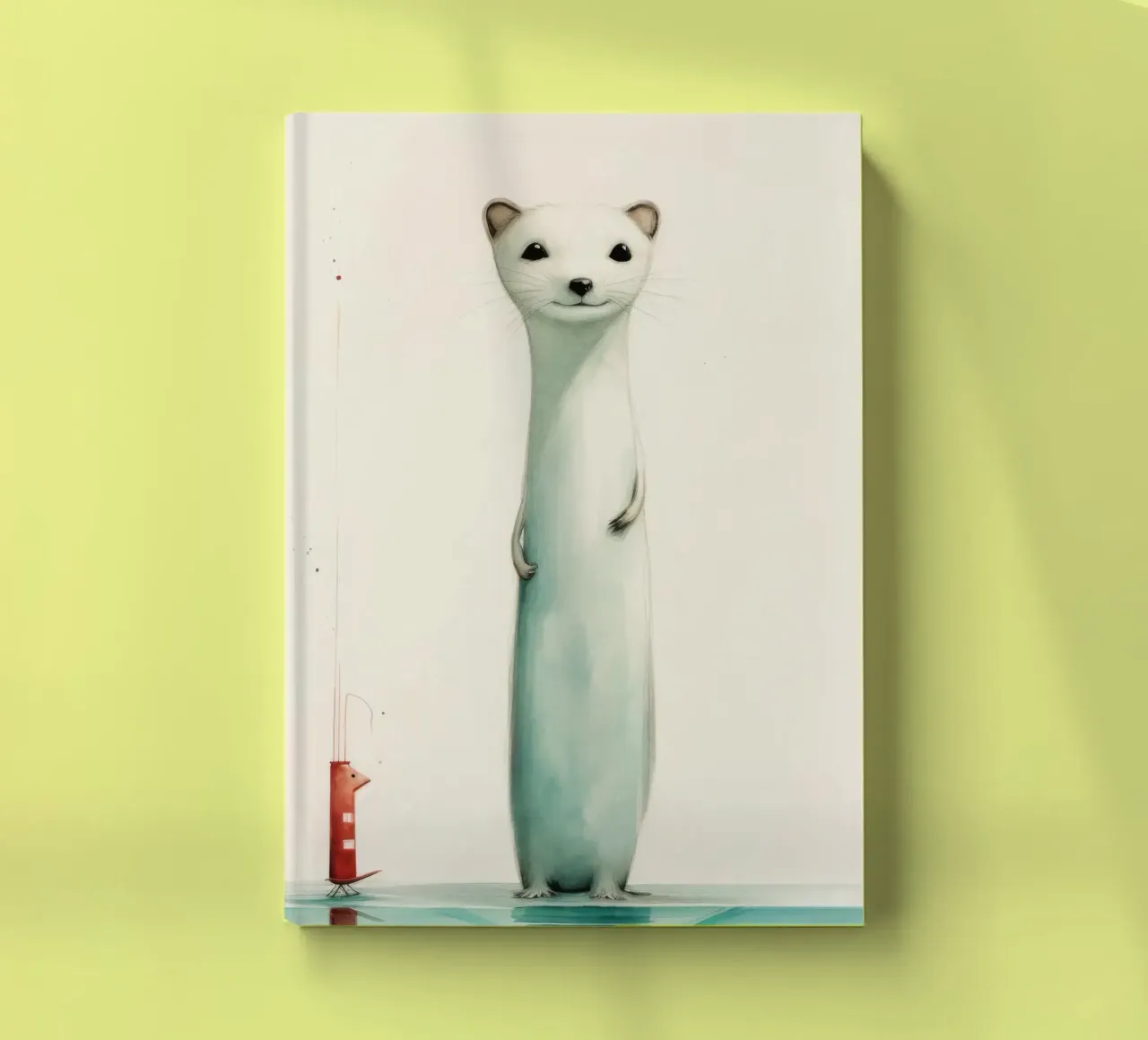 Minimal Weasel 1 notebook by Minimal Animal Art