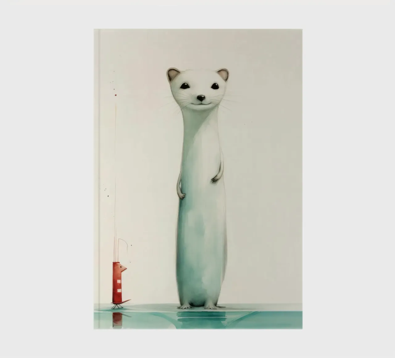 Minimal Weasel 1 notebook by Minimal Animal Art