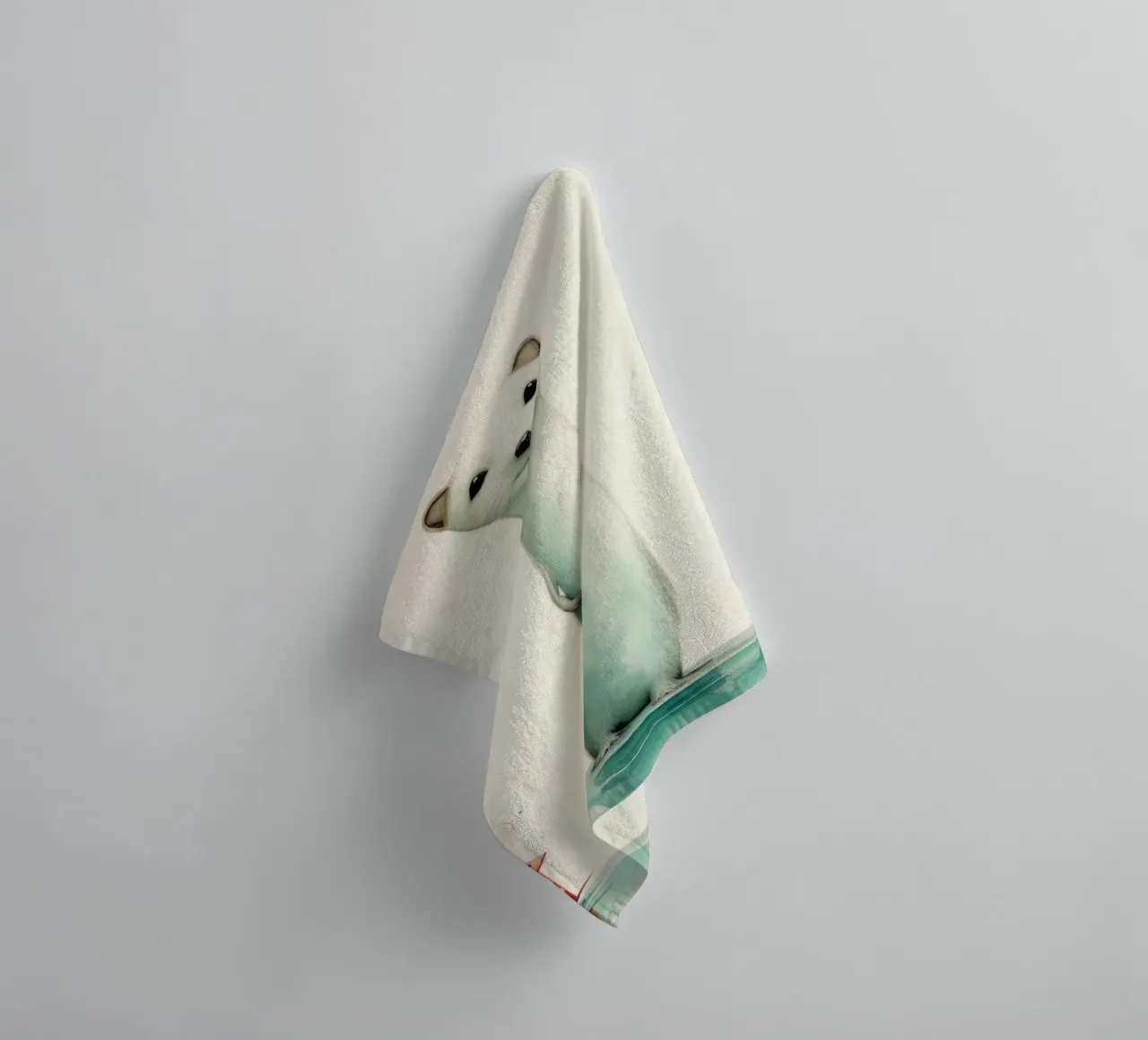 Minimal Weasel 1 towel by Minimal Animal Art