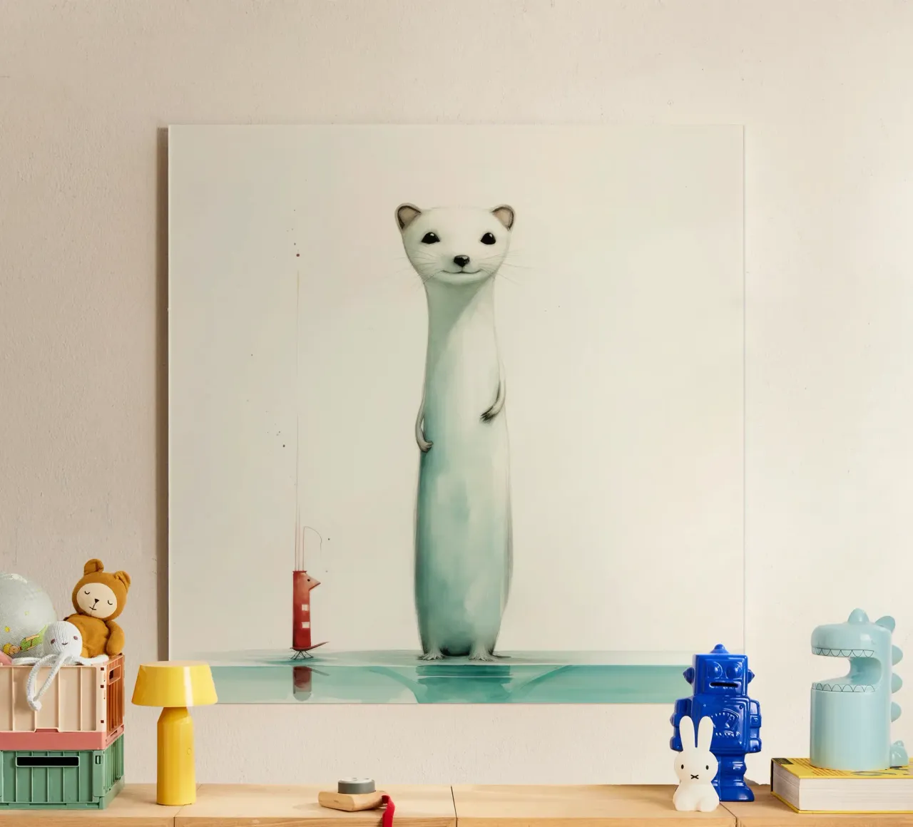 Minimo Weasel plexiglass da Minimal Animal Art