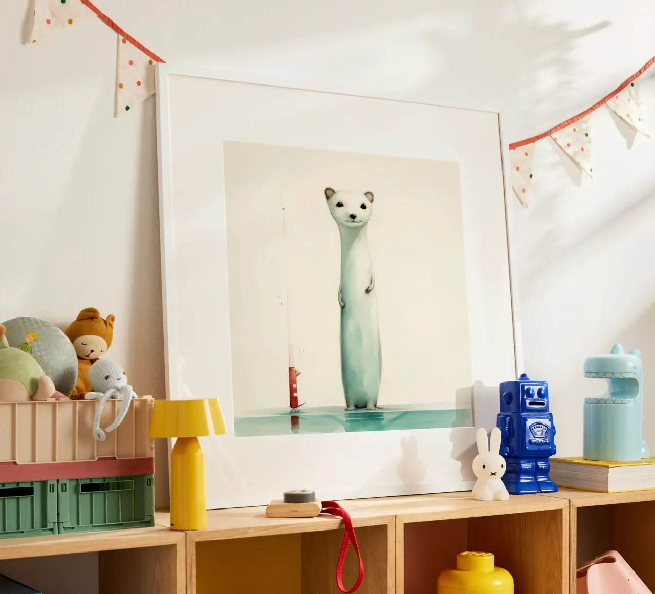 Minimal Weasel poster da Minimal Animal Art