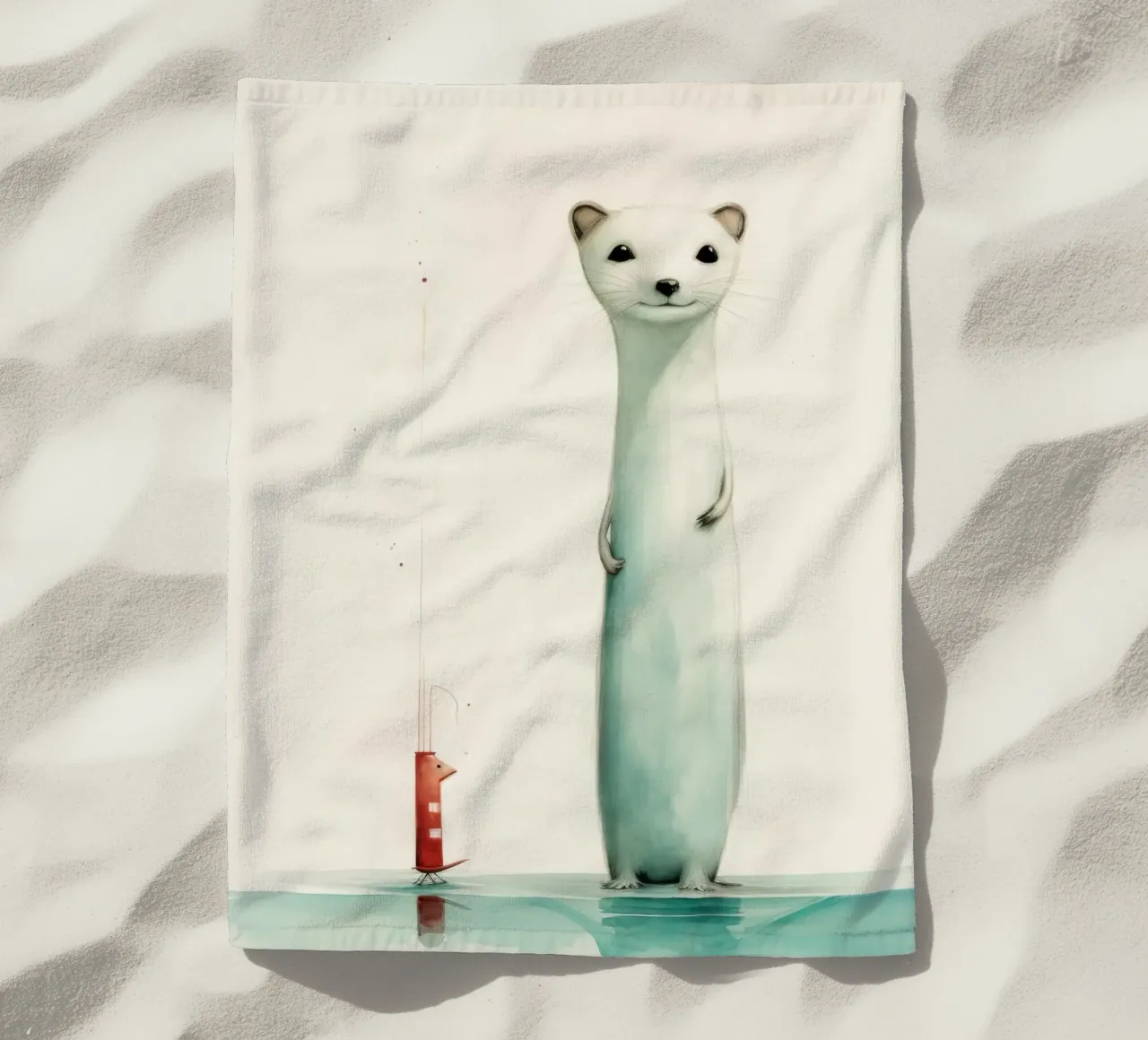 Minimo Weasel telo mare da Minimal Animal Art