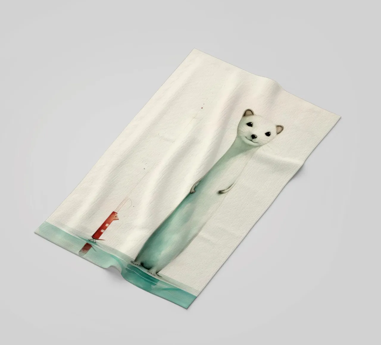 Minimo Weasel telo mare da Minimal Animal Art