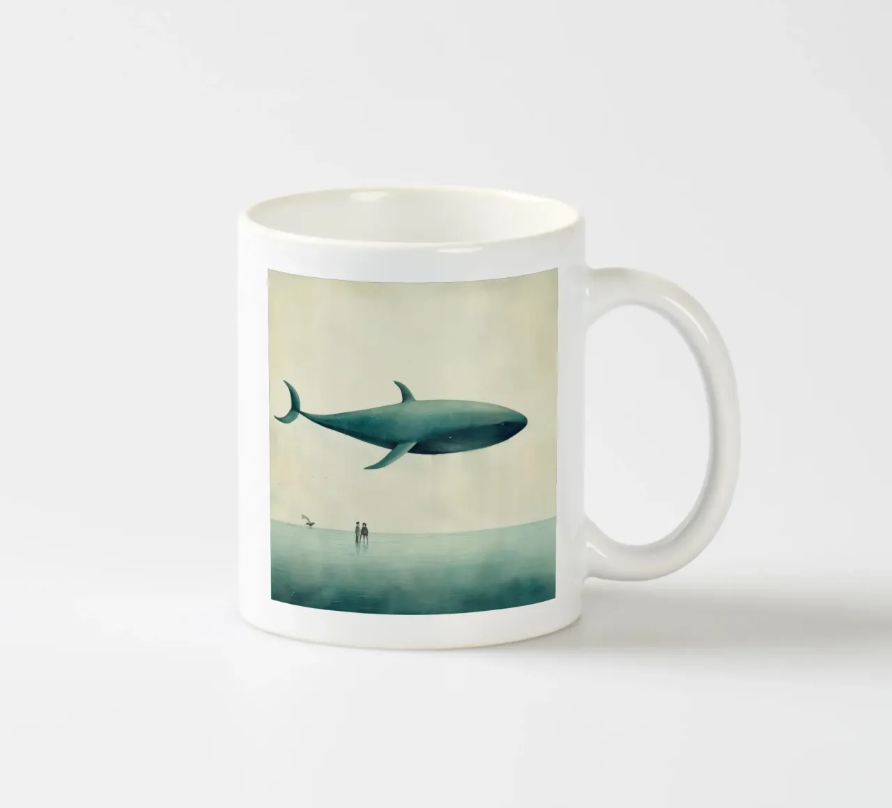 Balena minima 2 tazza in ceramica da Minimal Animal Art