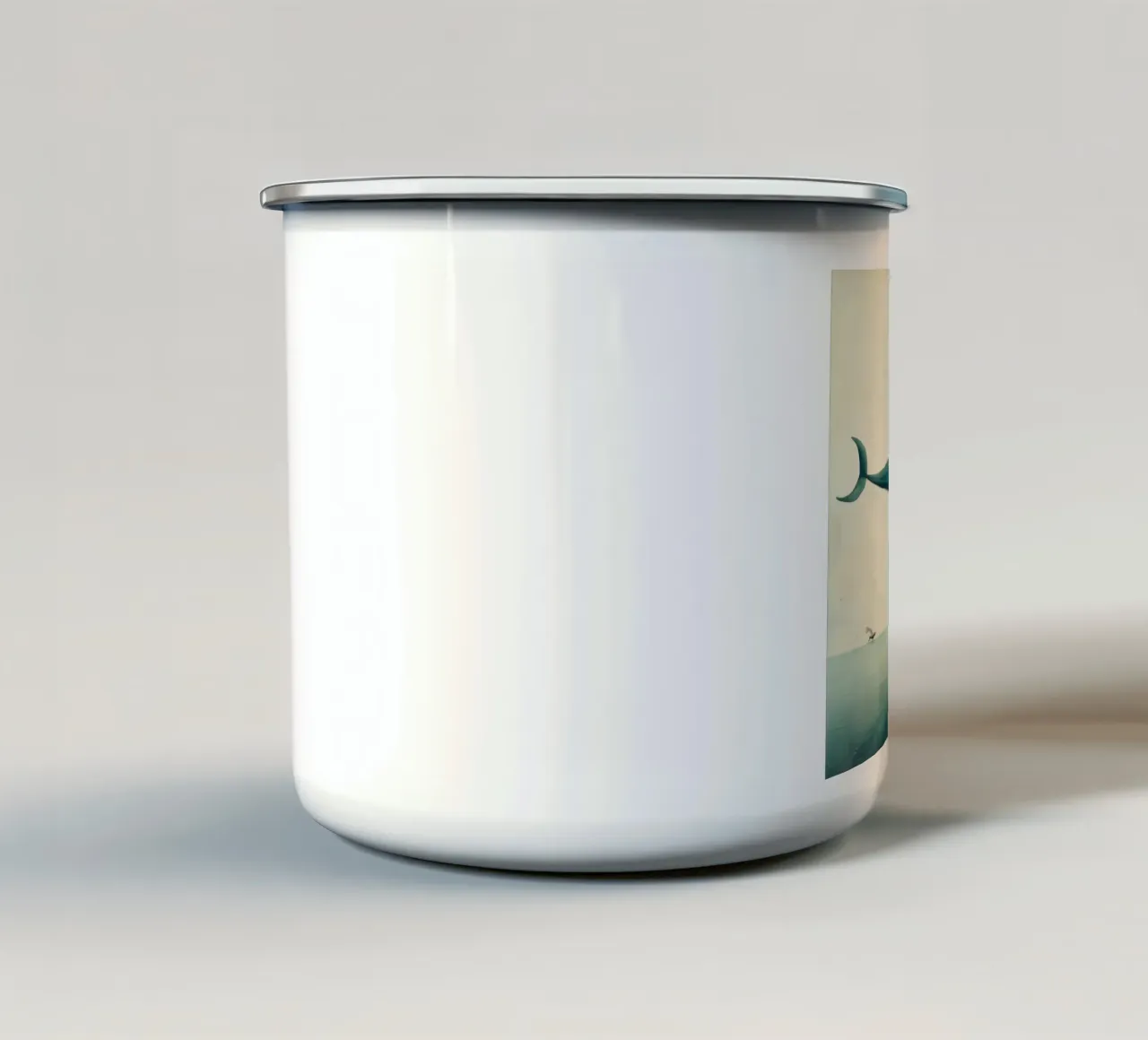 Balena minima 2 tazza in smalto da Minimal Animal Art