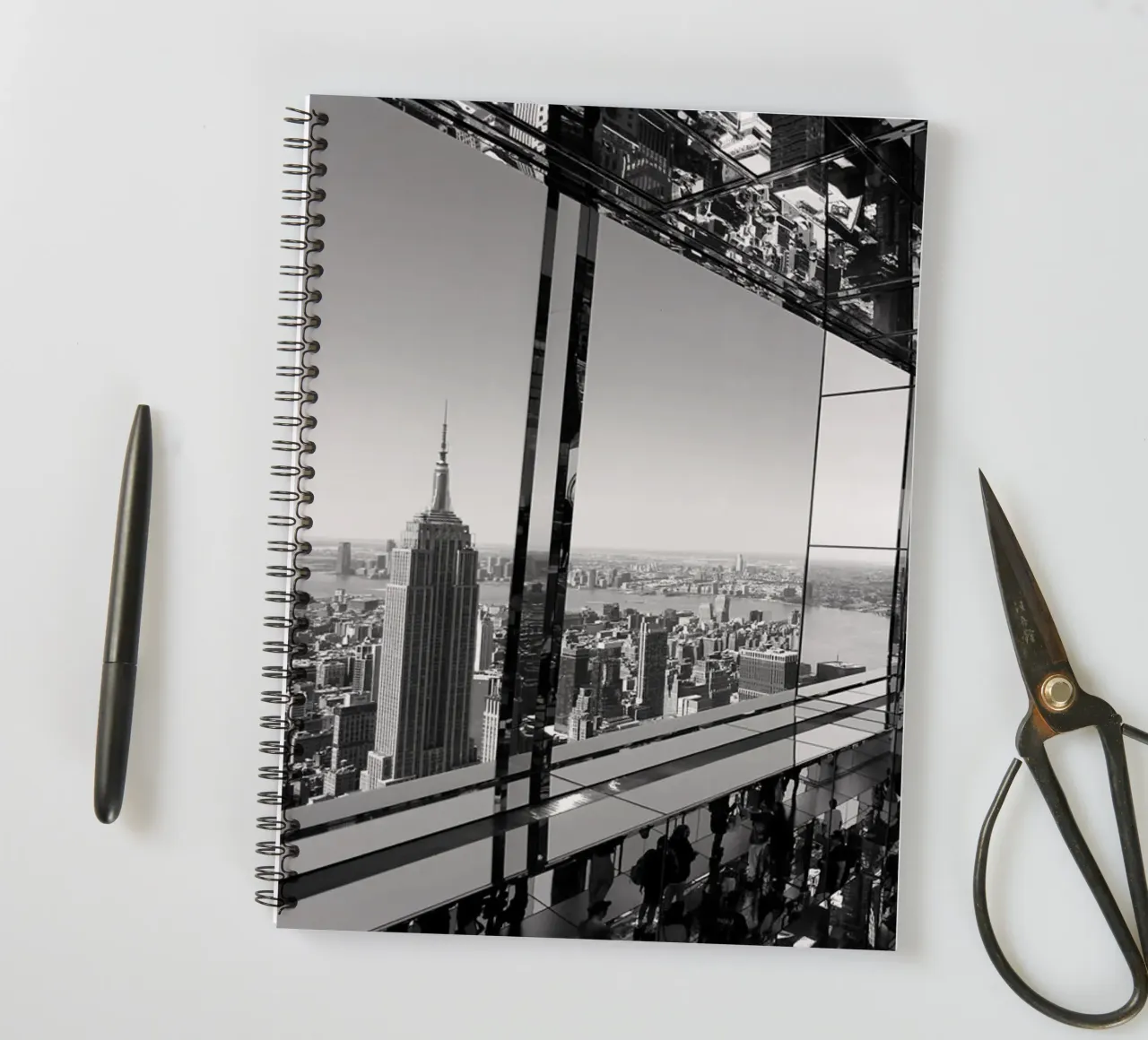 New York Black and White Part 2 spiral notebook by Flo Klein