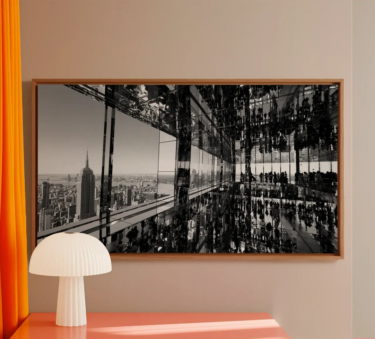 New York Black and White Part 2 tela con Cornice a cassetta da Flo Klein