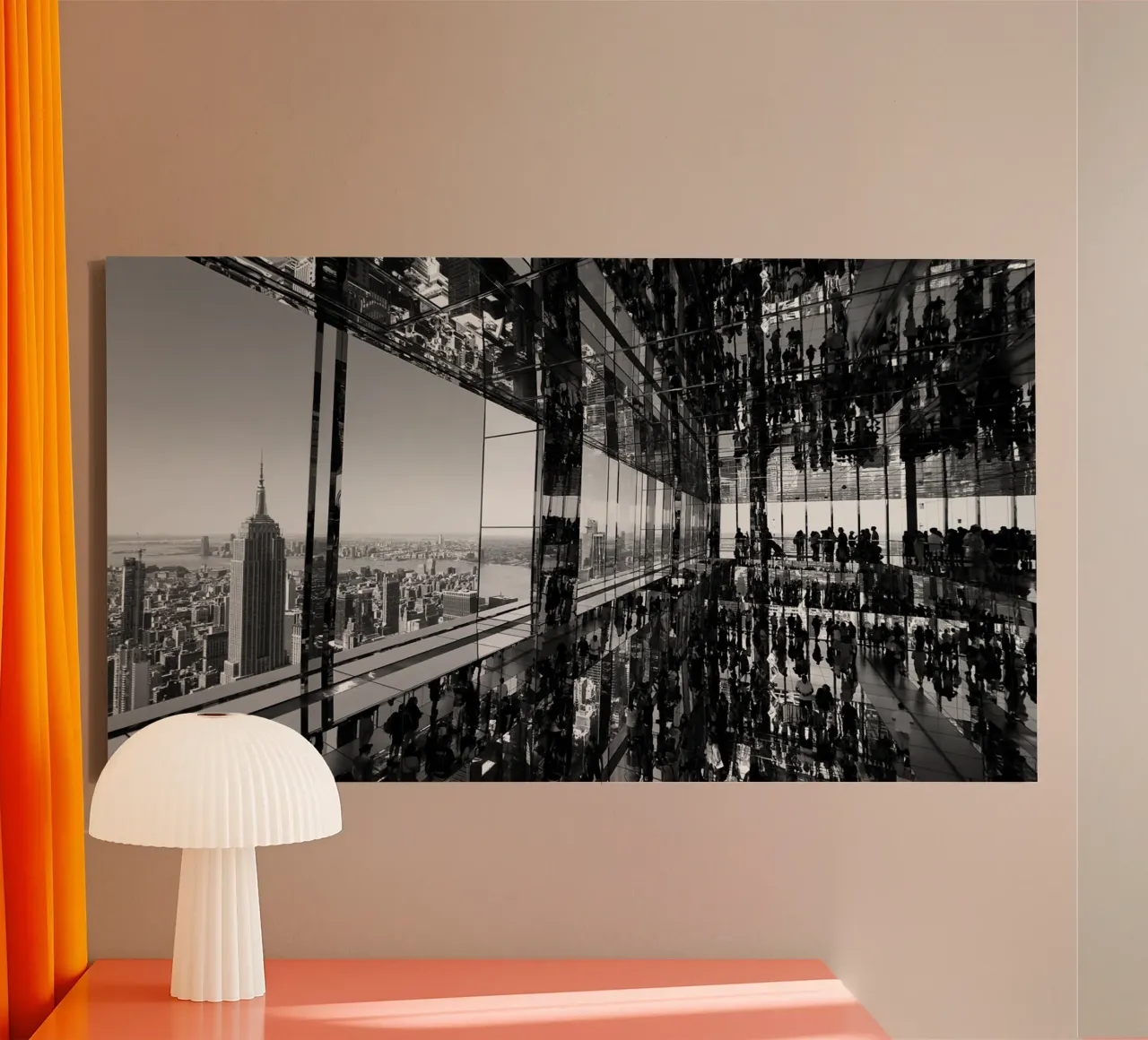 New York Black and White Part 2 tela con Cornice a cassetta da Flo Klein