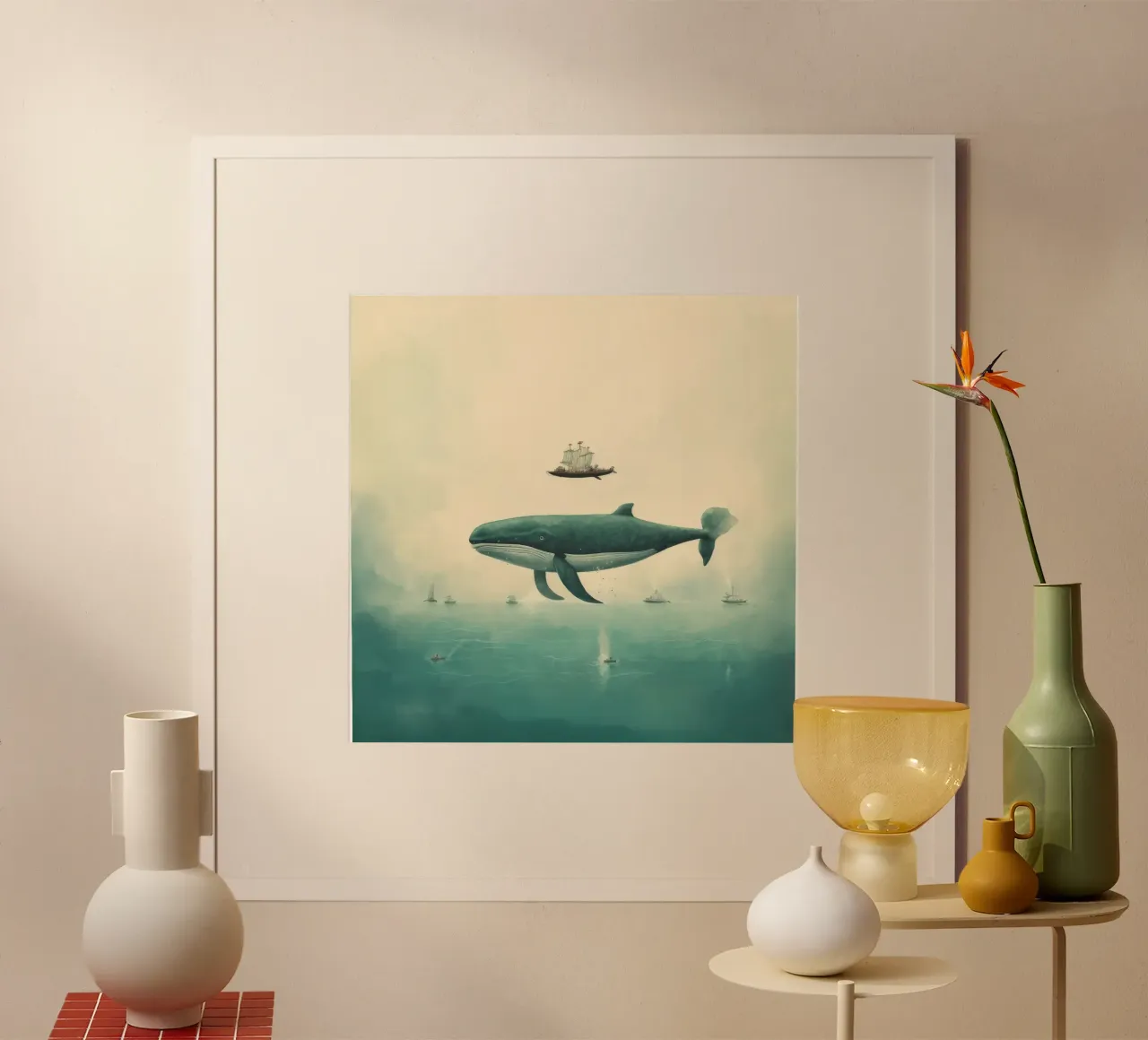 Balena minima 1 poster da Minimal Animal Art