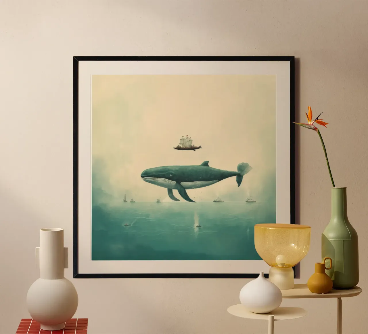 Balena minima 1 poster da Minimal Animal Art