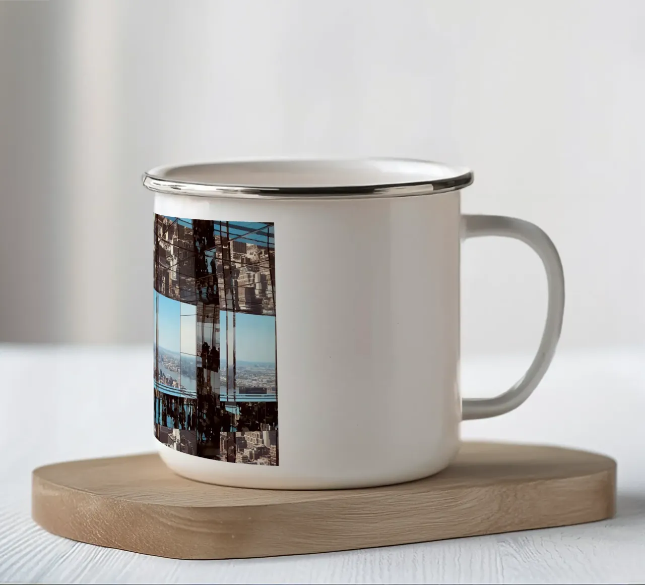 New York Empire State Building tazza in smalto da Flo Klein