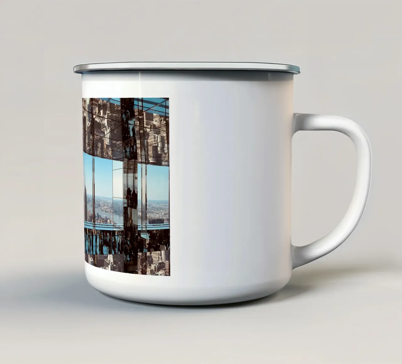 New York Empire State Building tazza in smalto da Flo Klein