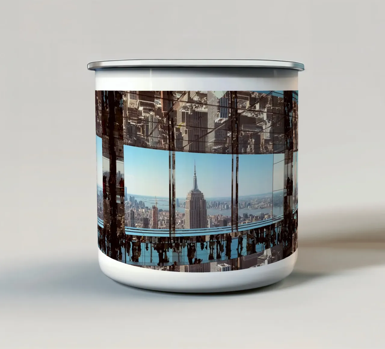 New York Empire State Building tazza in smalto da Flo Klein