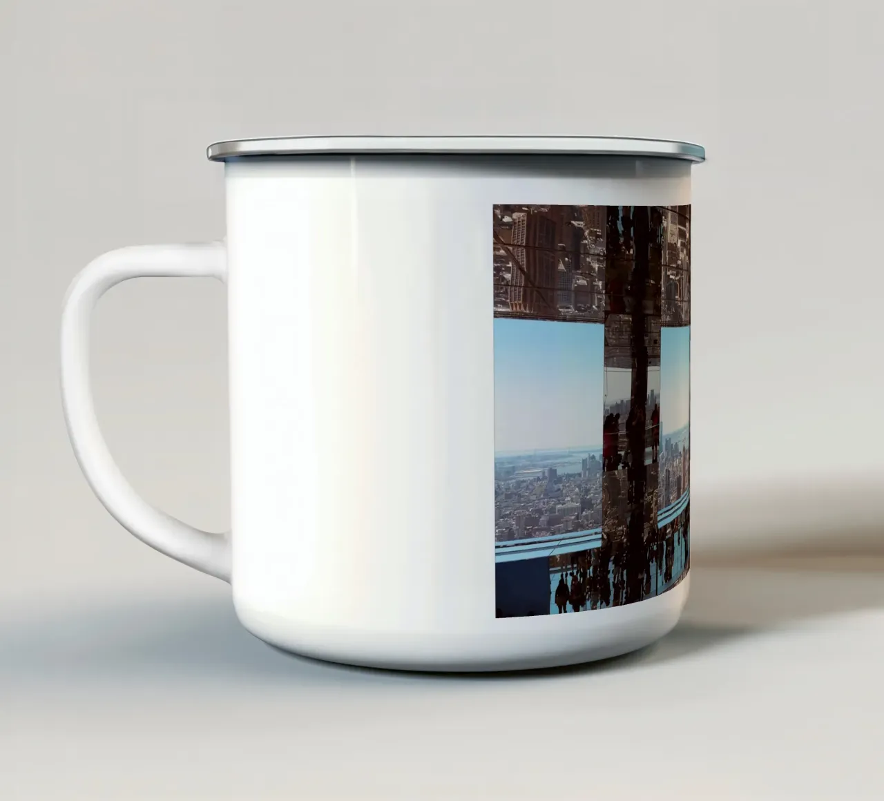 New York Empire State Building tazza in smalto da Flo Klein