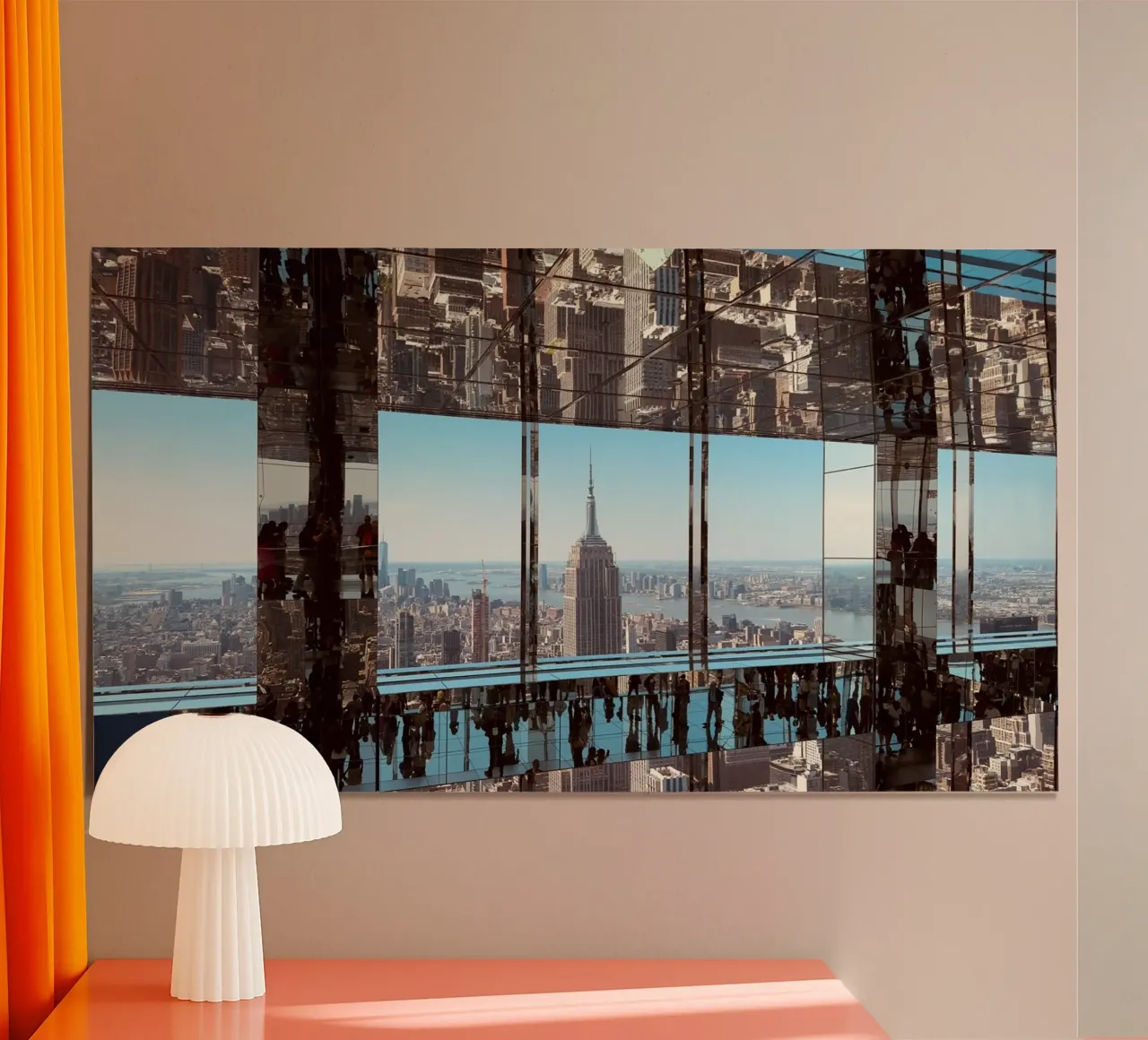 New York Empire State Building poster con telaio in plastica da Flo Klein